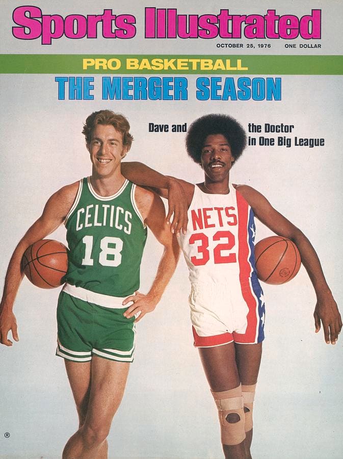 Dave Cowens and Julius Erving on the cover of Sports Illustrated in 1976